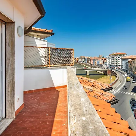 Brg Sx- Attico Terrazza Vista Panoramica Lungarni Pisani Apartament Piza